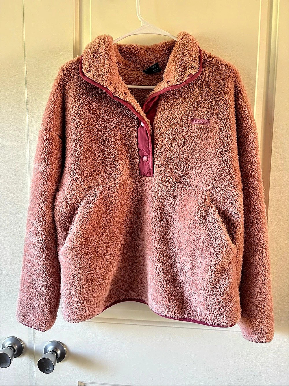 Womens Spyder Misty Rose and Coral Fleece Pullover Size Medium